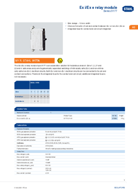 Thumbnail of document Data Sheet - 9177 Ex i/Ex e Relay Module